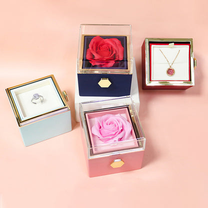 Rotating Rose Jewelry Gift Box