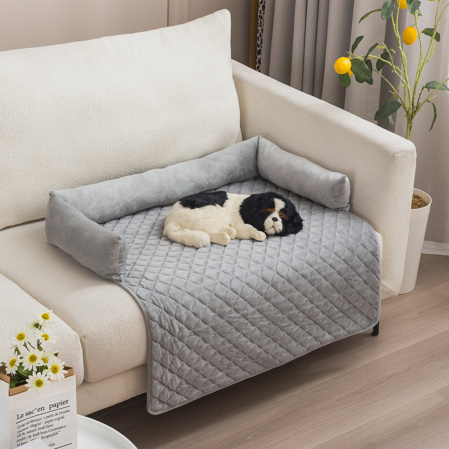 Cozy Sofa Bed for Large Dogs and Cats: Warm Cushioned Mat with Furniture Protection