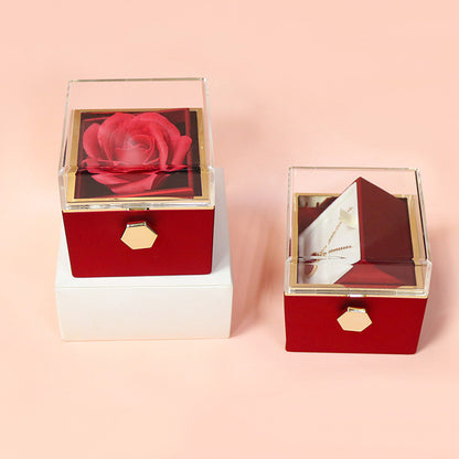 Rotating Rose Jewelry Gift Box