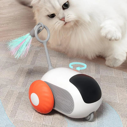 Cat Car Remote Control  Toy: USB Charging, Self-Moving & Interactive