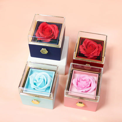 Rotating Rose Jewelry Gift Box