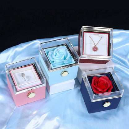 Rotating Rose Jewelry Gift Box