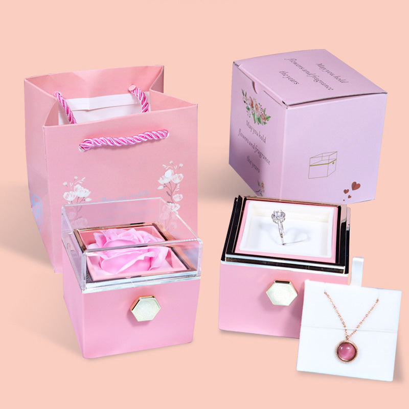 Rotating Rose Jewelry Gift Box