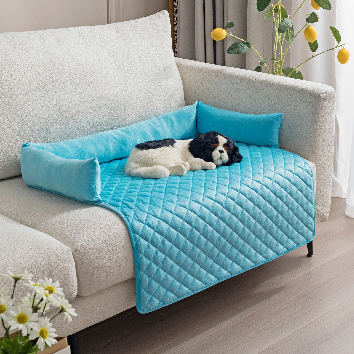 Cozy Sofa Bed for Large Dogs and Cats: Warm Cushioned Mat with Furniture Protection