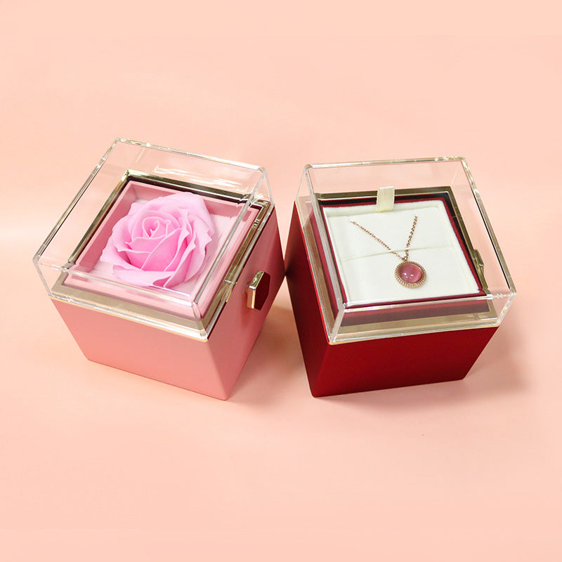 Rotating Rose Jewelry Gift Box