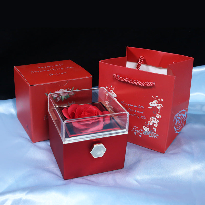 Rotating Rose Jewelry Gift Box