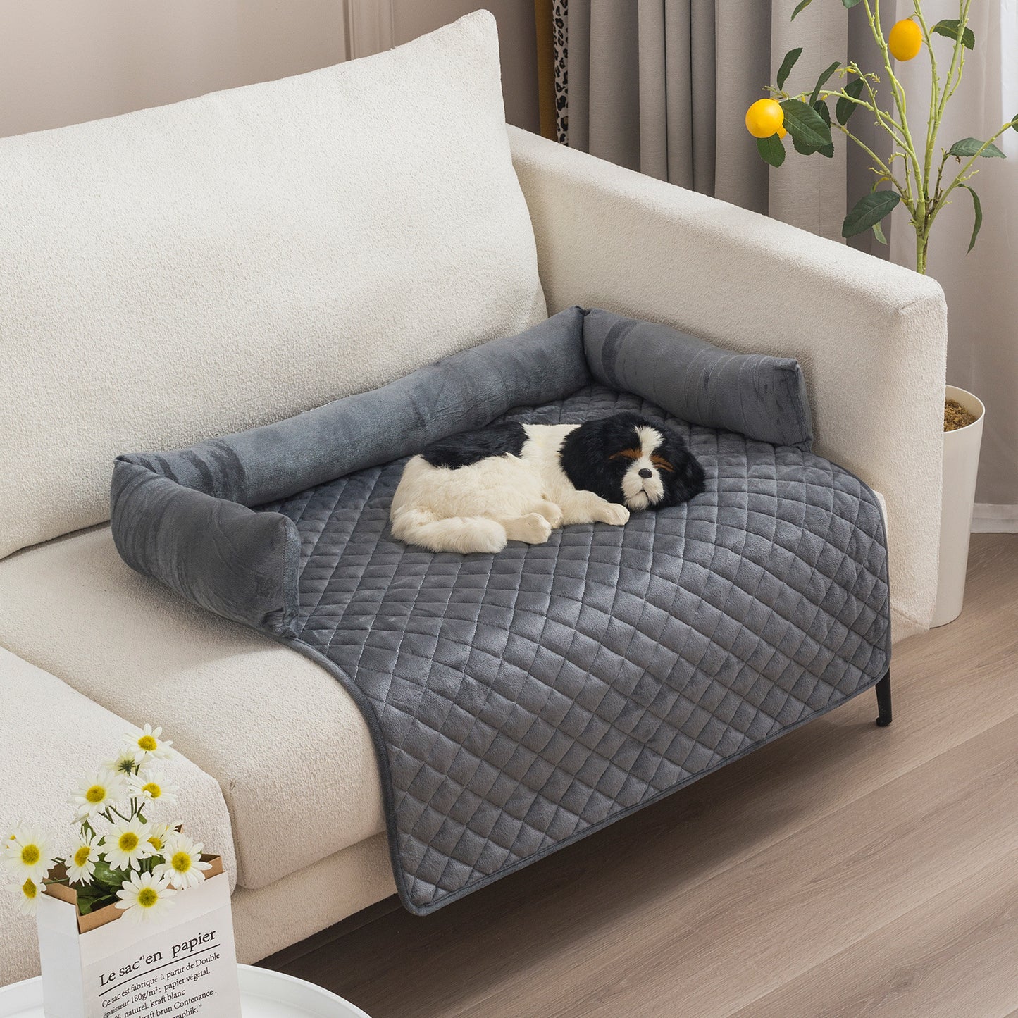 Cozy Sofa Bed for Large Dogs and Cats: Warm Cushioned Mat with Furniture Protection