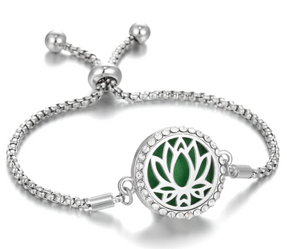 Adjustable Stainless Steel Aromatherapy Bracelet