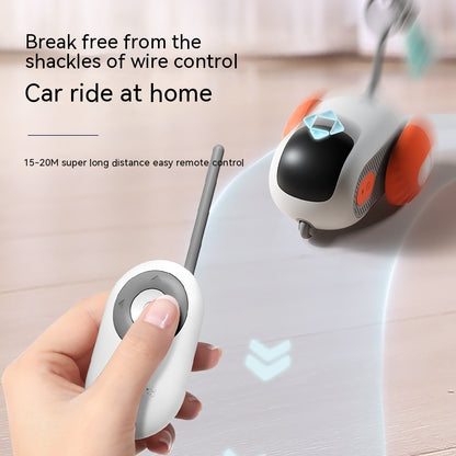 Cat Car Remote Control  Toy: USB Charging, Self-Moving & Interactive