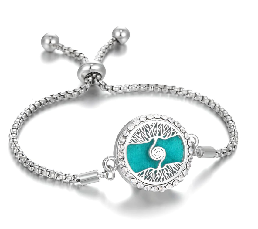 Adjustable Stainless Steel Aromatherapy Bracelet